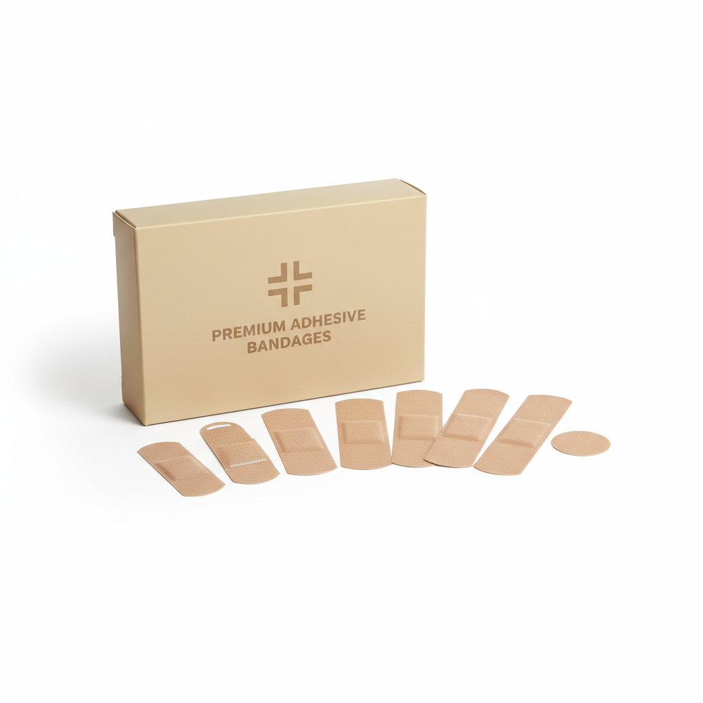Bandage Box White Background
