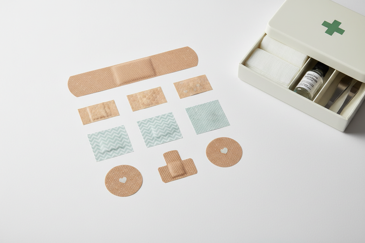 Bandage Flat Lay – All 6 Sizes