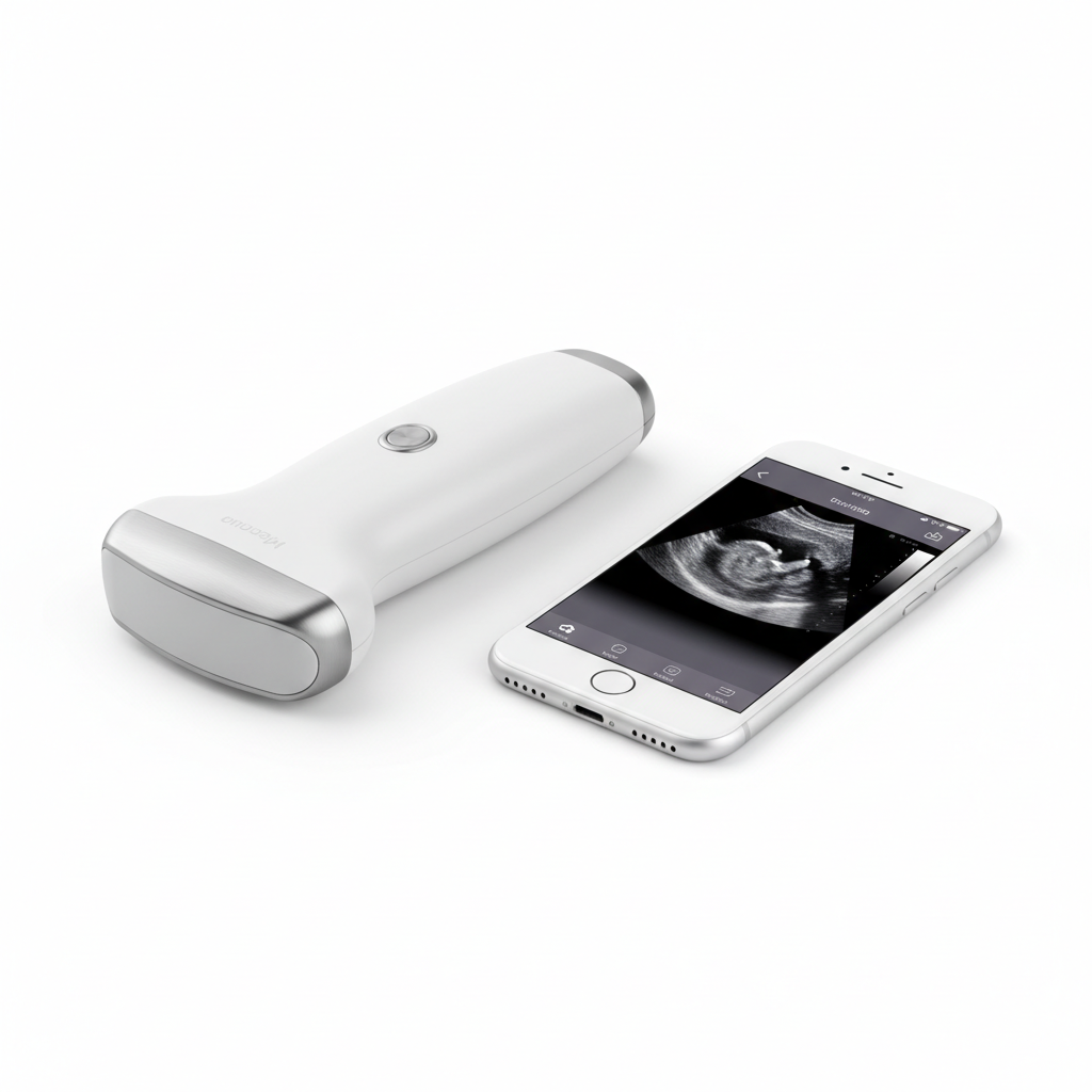 Handheld Ultrasound White Background