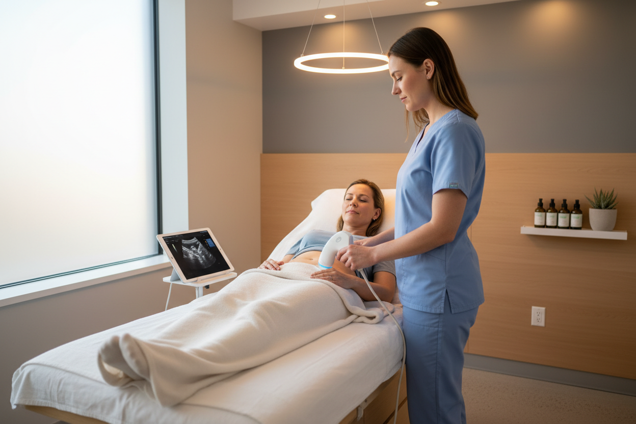 Wireless Handheld Ultrasound Scanner – In Use