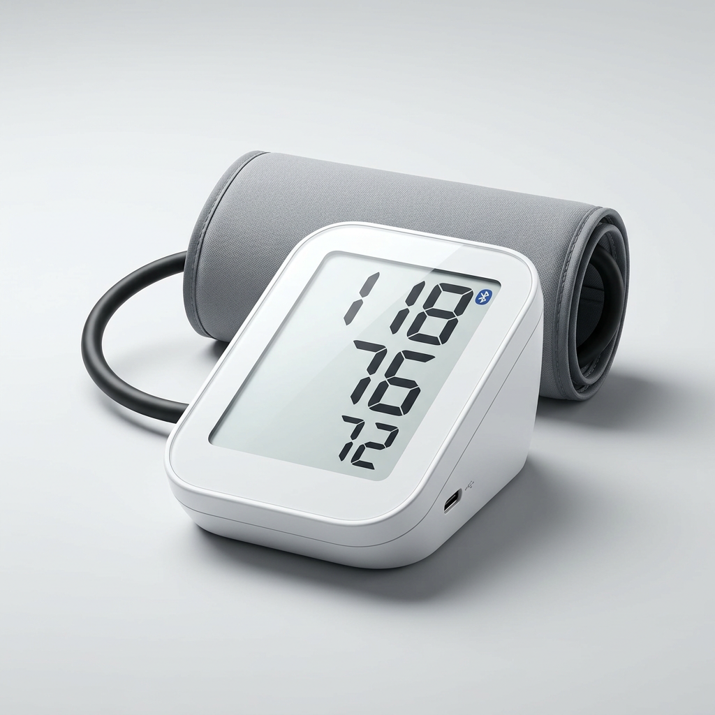Bluetooth Upper-Arm Blood Pressure Monitor – Clinically Accurate Home BP Cuff with App