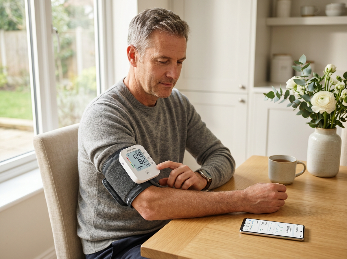 Bluetooth Upper-Arm Blood Pressure Monitor – Clinically Accurate Home BP Cuff with App