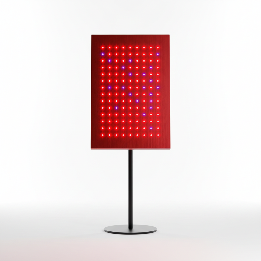 Red Light Therapy Panel White Background